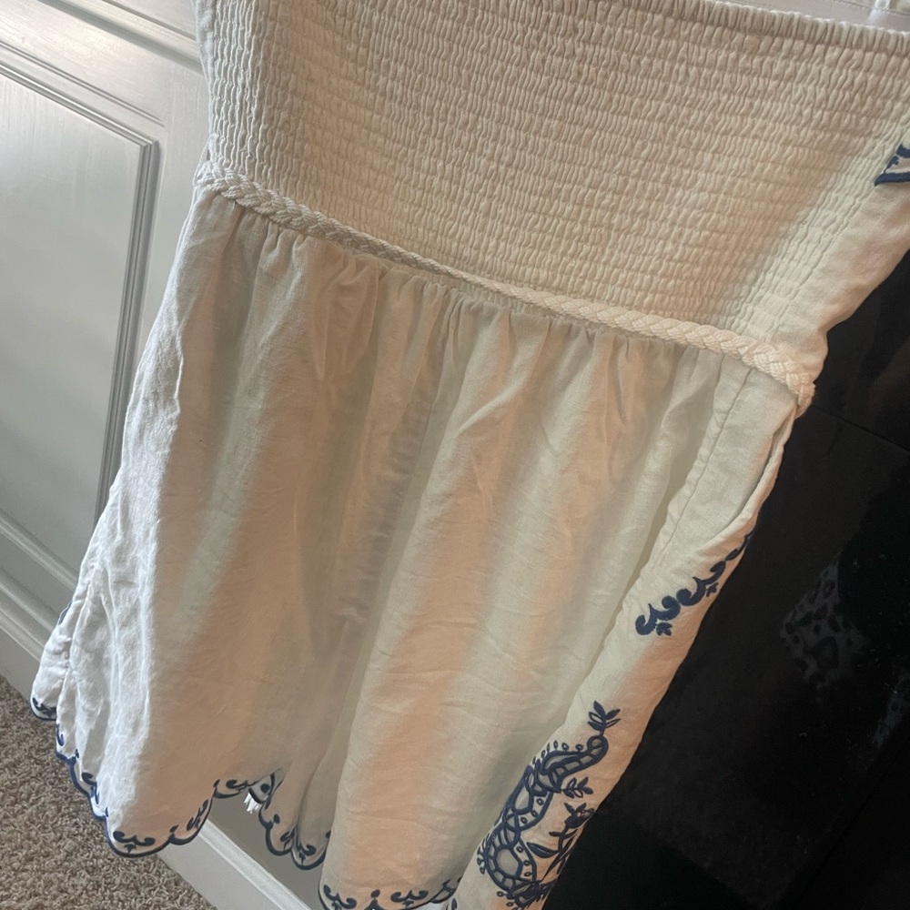 White Linen Romper - Picture 6 of 7
